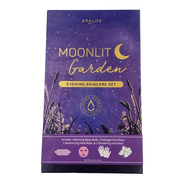 3/$20 Spa Life Moonlit Garden Evening Skincare Face Foot Hand Sleep Masks Set - Picture 1 of 6